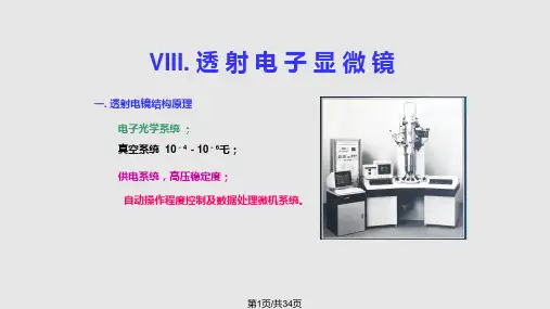 透射电镜的使用PPT课件