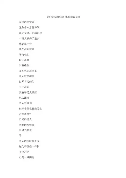 《异次元杀阵3》电影解说文案