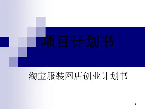 淘宝服装网店项目计划书PPT课件