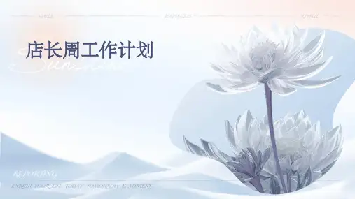店长周工作计划PPT