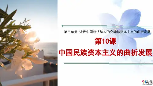 课件9：第10课 中国民族资本主义的曲折发展