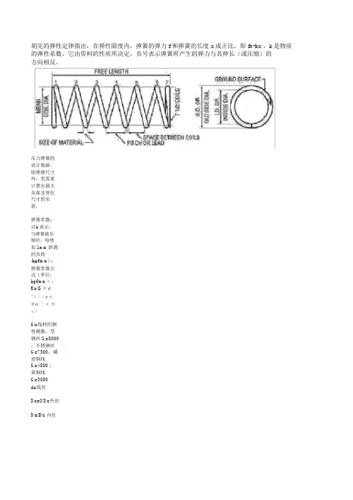 弹簧力的计算公式