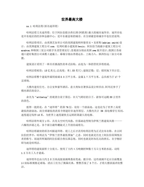 世界最高大楼