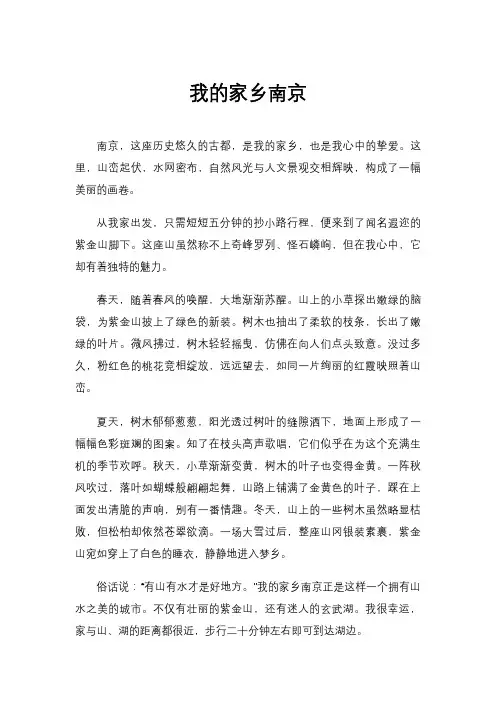 我的家乡南京