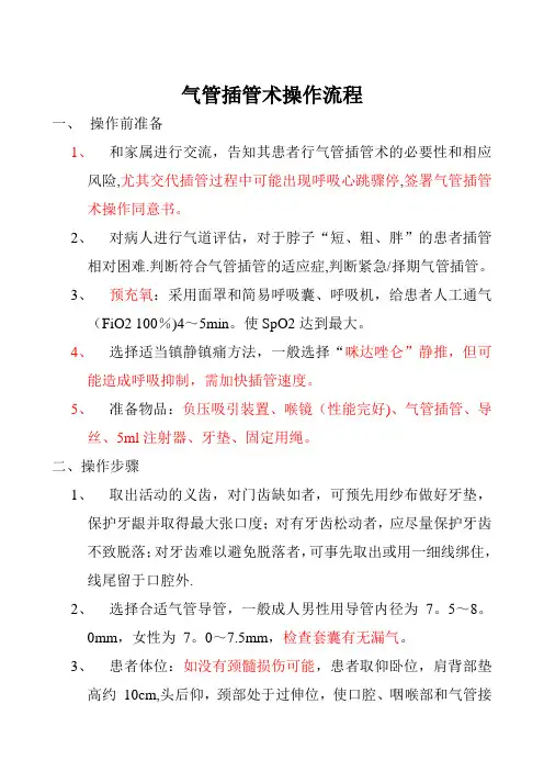 气管插管术操作流程【范本模板】