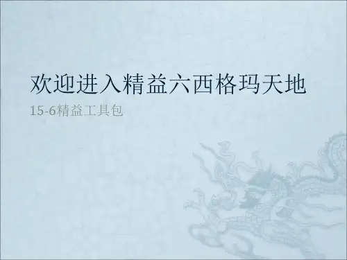 Lean-Tools精益工具ppt课件