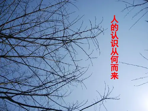 人教版高中政治必修四课件：6.1人的认识从何而来(共17张PPT)