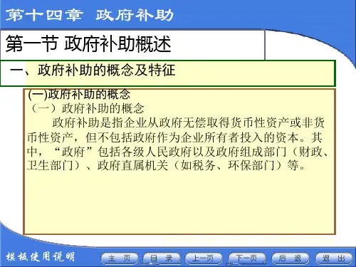 财务会计课件(兰)14政府补助
