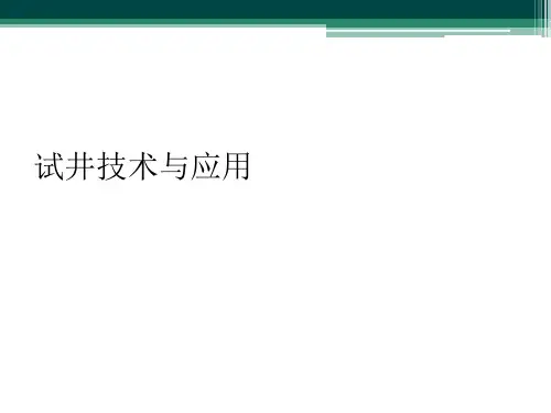 试井技术与应用