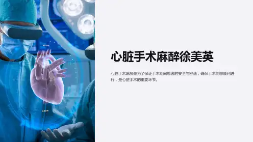 心脏手术麻醉徐美英