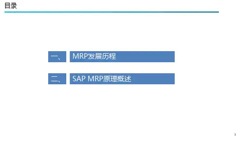 MRP原理及发展历程