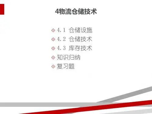 物流仓储技术课件(PPT41页)