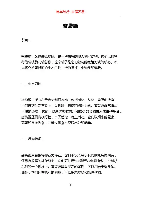 蜜袋鼯_精品文档