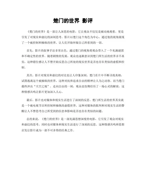 楚门的世界 影评