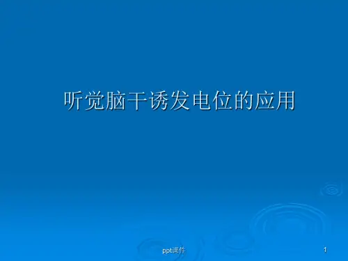 听觉脑干诱发电位的应用  ppt课件
