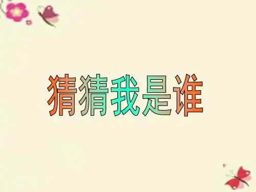 人美版美术四上第9课《猜猜我是谁》ppt课件3