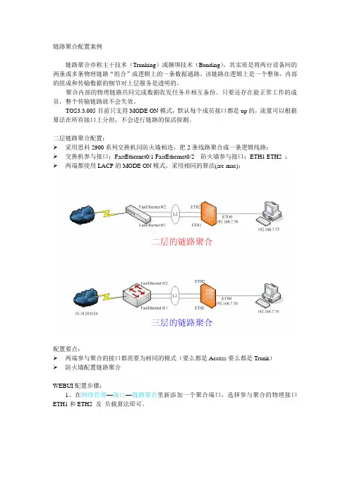 链路聚合配置案例