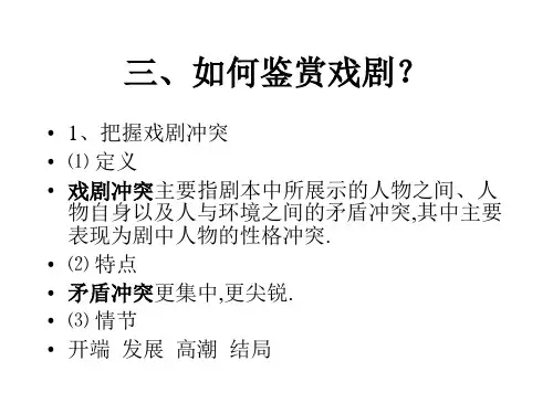 中国现当代戏剧鉴赏PPT课件