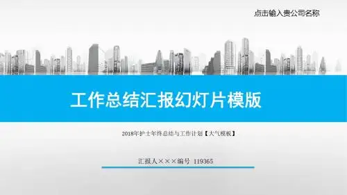 2018年护士年终总结与工作计划【大气模板】