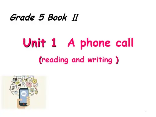 五年级下册英语课件-Unit1 A phone call 阅读与写作 (共15张PPT)Join in剑桥英语