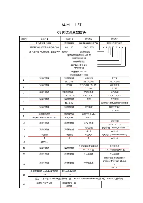 宝来 1.8t 5053 读取测量数据块