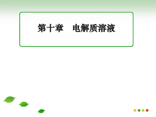 第十章  电解质溶液ppt课件