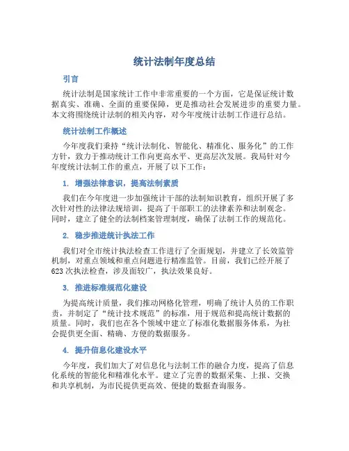 统计法制年度总结 (2)