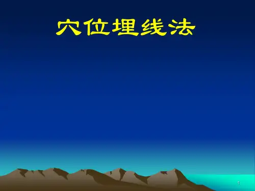 埋线减肥PPT课件