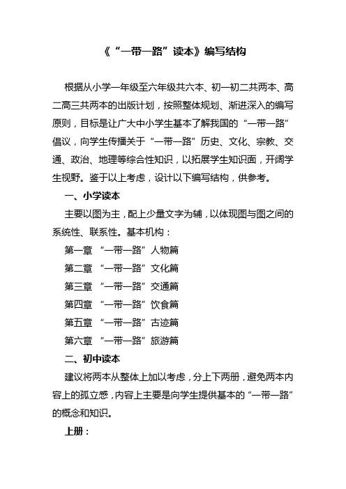 《“一带一路”读本》(提纲)