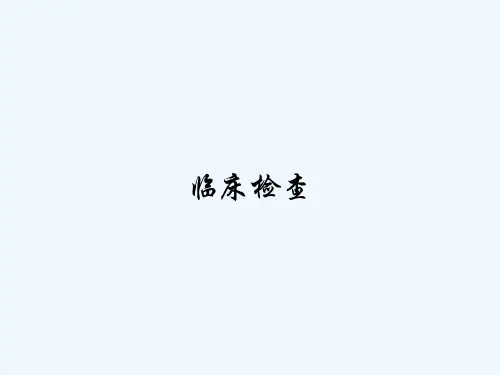 临床检查 PPT
