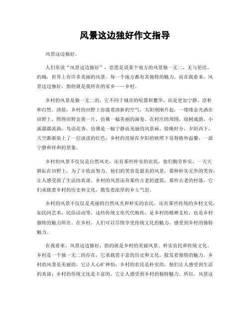 风景这边独好作文指导
