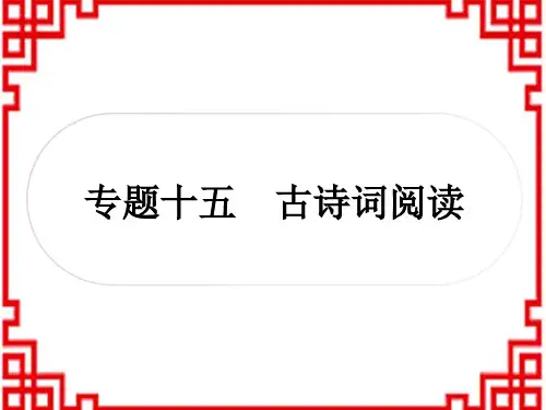 中考语文 课外提升作业 阅 读 古诗词阅读