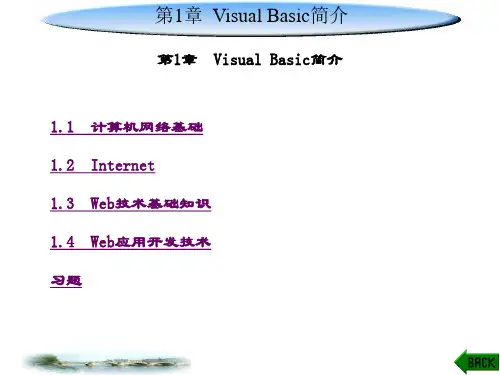 精品课件-Visual Basic程序设计案例教程-第1章