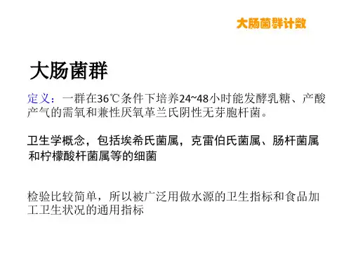 大肠菌群计数课件(1)