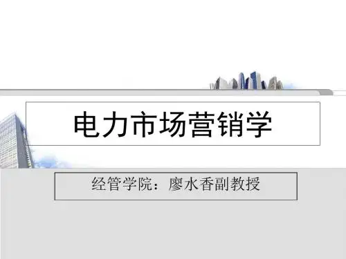 电力市场营销学第一章PPT
