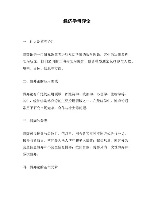经济学博弈论