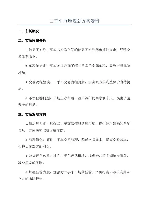 二手车市场规划方案资料