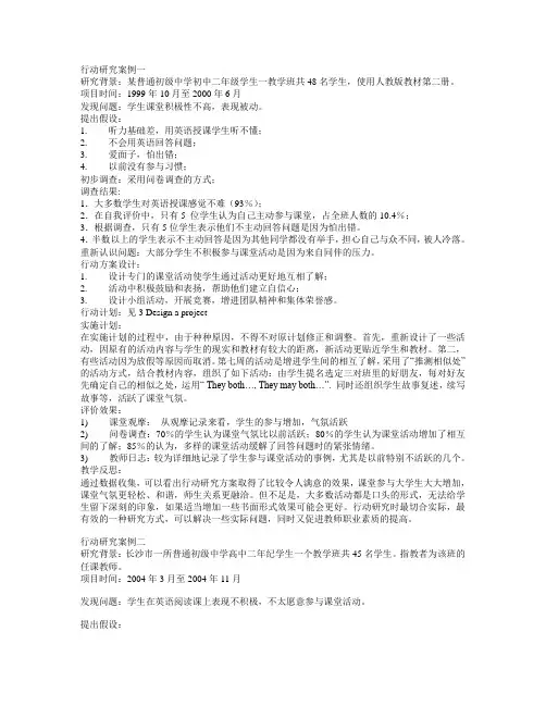 行动研究案例
