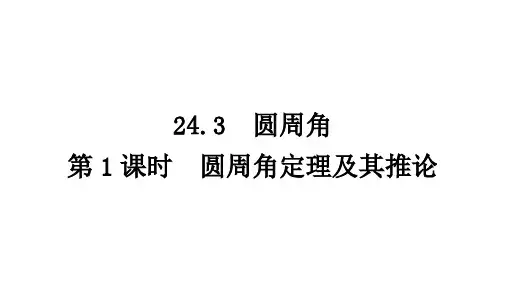 24.3 圆周角+第1课时 圆周角定理及其推论+课件+2024-2025学年+沪科版数学九年级下册