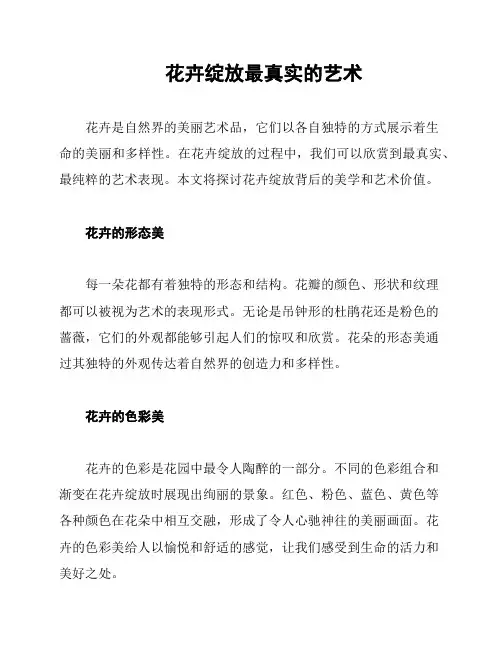 花卉绽放最真实的艺术