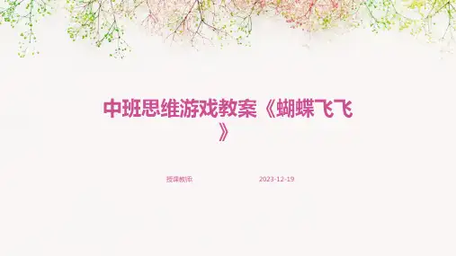 中班思维游戏教案《蝴蝶飞飞》