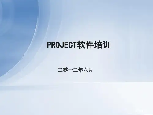 Project培训课件