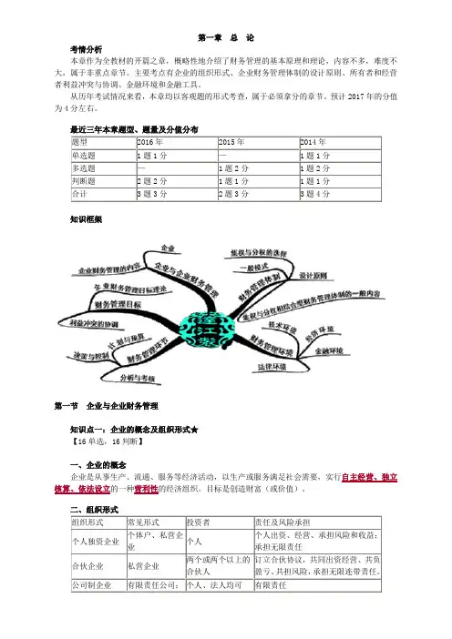 中级财务管理第一章讲解