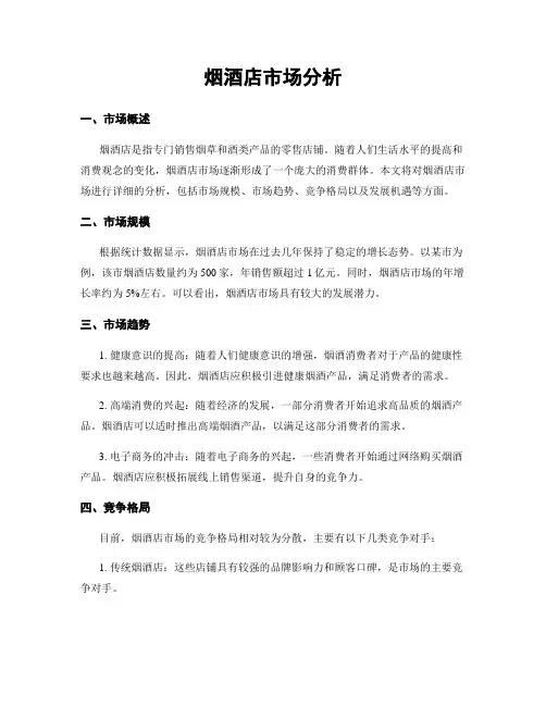 烟酒店市场分析