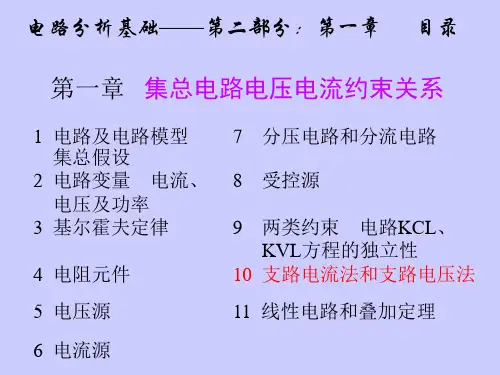 支路电流法和支路电压法