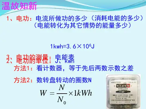 1认识电功率课件沪粤版物理九年级上册
