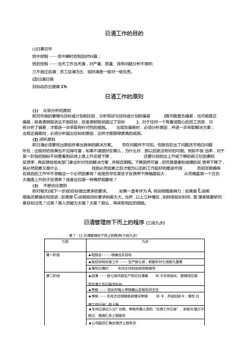 日清工作的原则