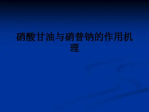 硝酸甘油与硝普钠的作用机理ppt课件