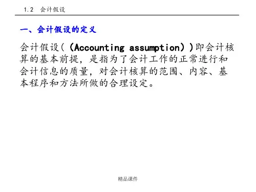 会计假设ppt课件