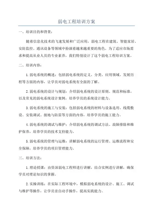 弱电工程培训方案